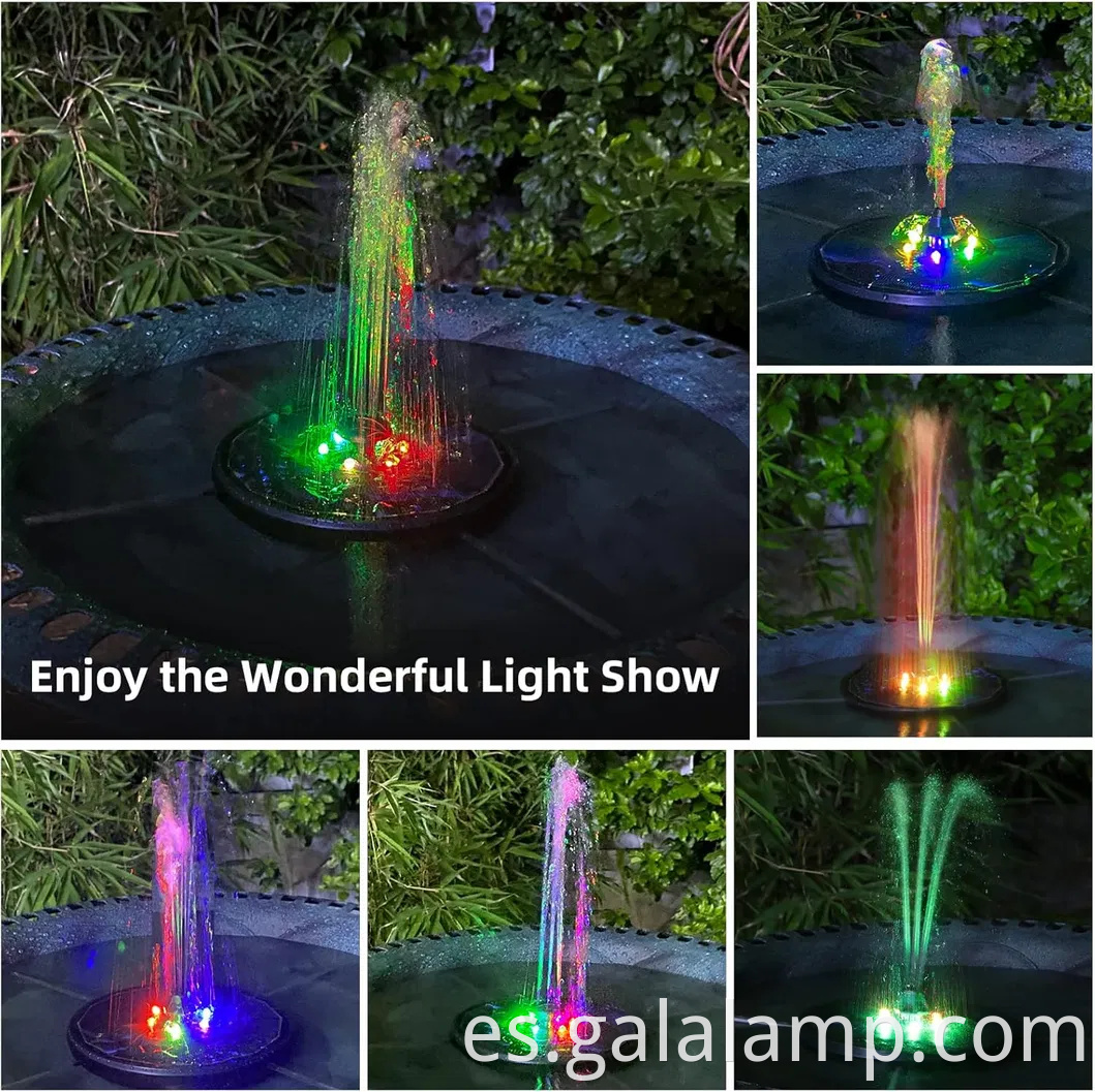 Bomba de fuente de jardín con energía solar ecológica para espacios tranquilos